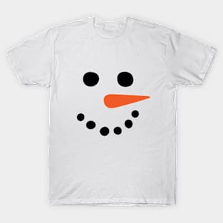 Snowman Face Christmas T-Shirt